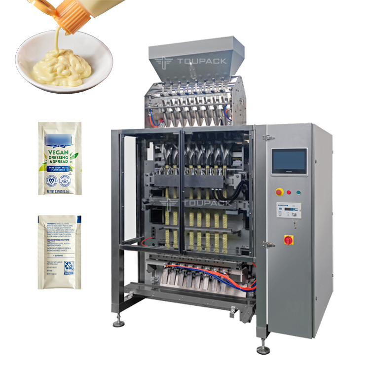 O selo 3 lateral automatizou a máquina de embalagem de enchimento líquida da mostarda do saquinho da maionese do champô do sistema de empacotamento