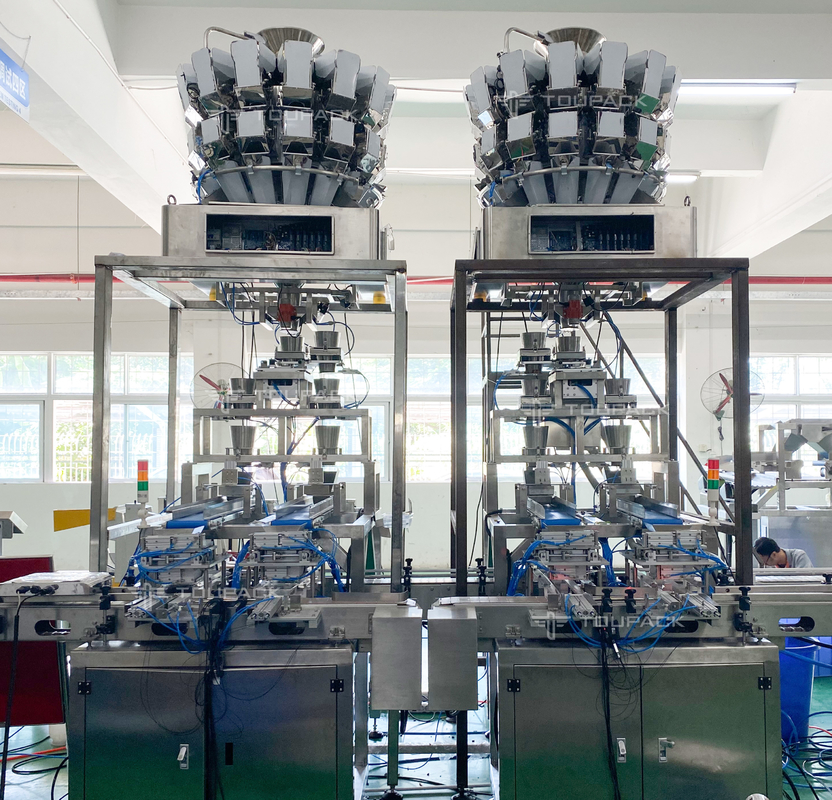 Máquina de embalagem de comprimento de banda de 16 cabeças