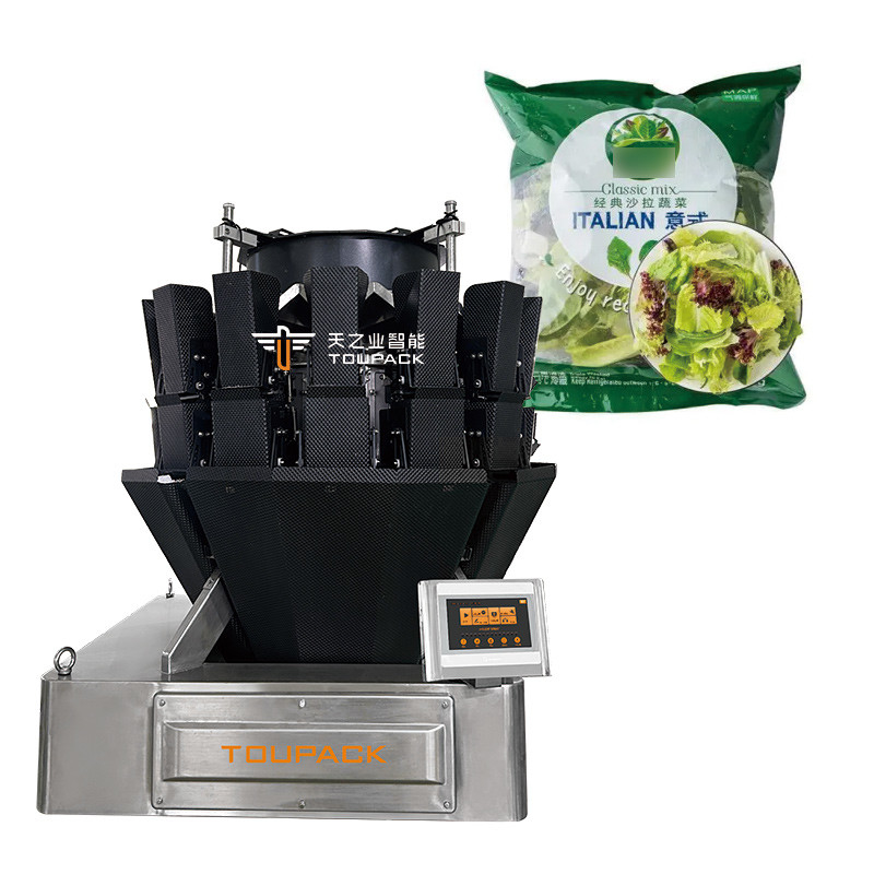 Máquina de embalagem de vegetais e saladas verdes frescas Vffs Máquina de embalagem de bolinhas de carne
