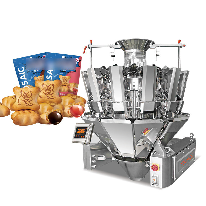 Máquina industrial de pesagem e embalagem de frutas secas de várias cabeças Amendoim Amendoim Nozes Grãos de café Grânulos de embalagem