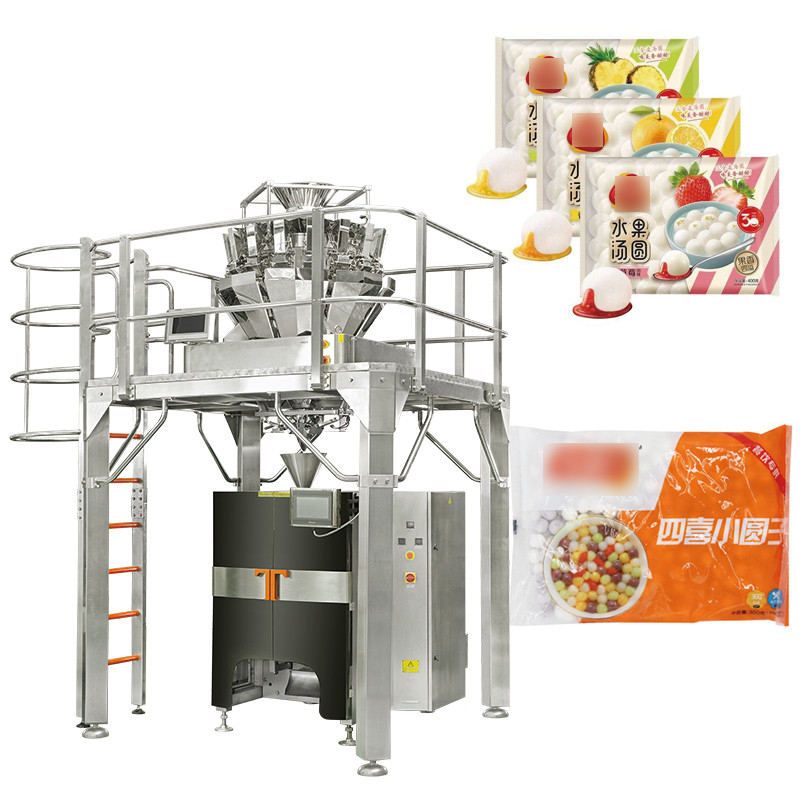 Estabilidade de desempenho Máquinas automáticas de embalagem de bolinhos congelados Pão de frango pré-fabricado Máquina de embalagem de contagem de bolsas