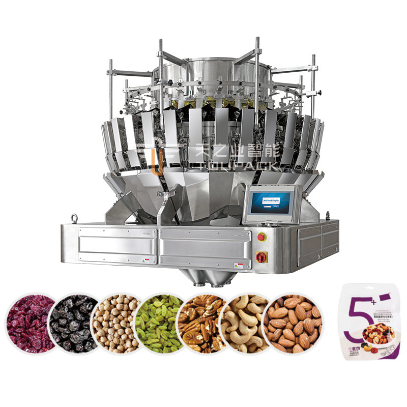 Máquina automática de embalagem de alimentos para lanches em massa Biscoitos Bolsa de borracha Bolsa de enchimento Máquina de embalagem de pesas