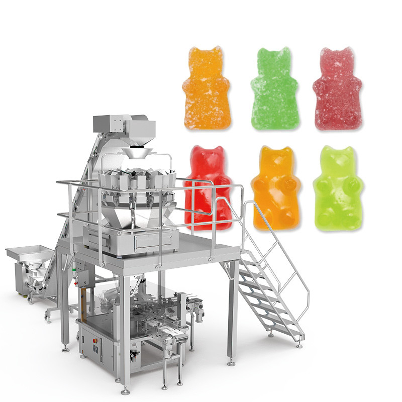 Automática de sementes de feijão nozes doces nozes frutas secas alimentos lanche multi-cabeça pesador máquina de embalagem de alimentos com nitrogênio