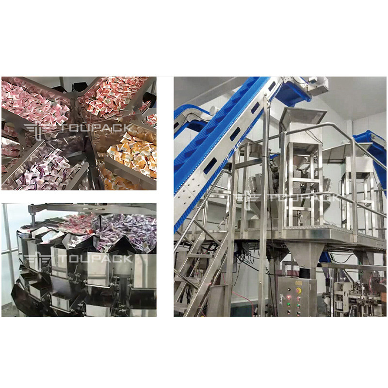 Máquina de embalagem de produtos vegetais secos crocantes Multihead Weigher Freeze Máquina de embalagem de frutas secas Mango Misturado Fragrância