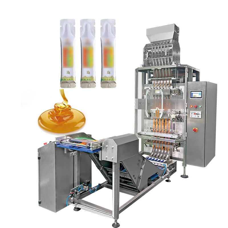 5ml 10ml 50ml 6 faixas Saquete de embalagem automática Multi-faixas Liquid Jelly Stick Enchimento Sealing embalagem máquina