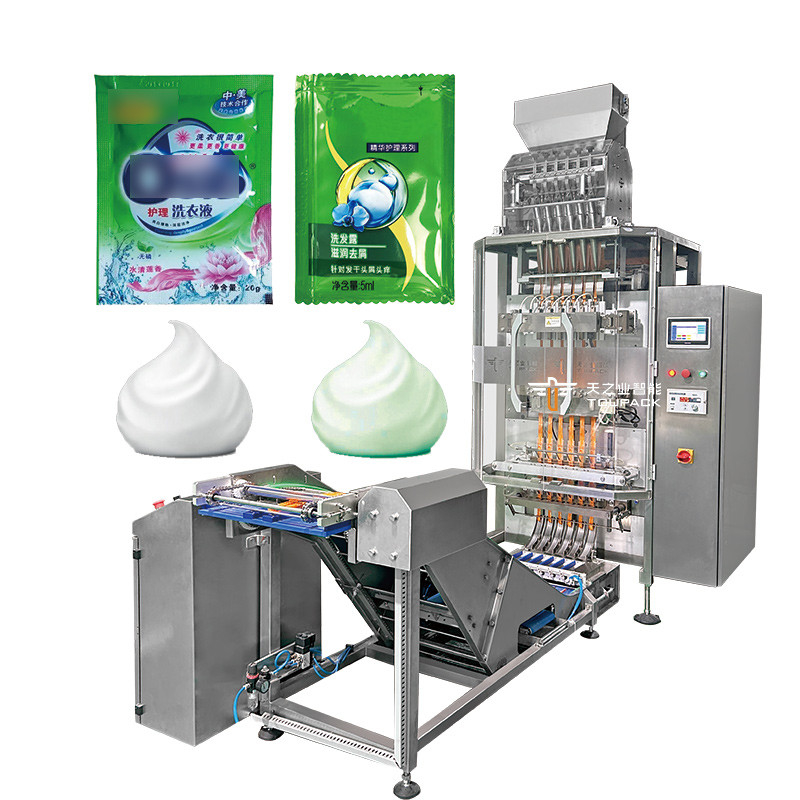 5ml 10ml 50ml 6 faixas Saquete de embalagem automática Multi-faixas Liquid Jelly Stick Enchimento Sealing embalagem máquina