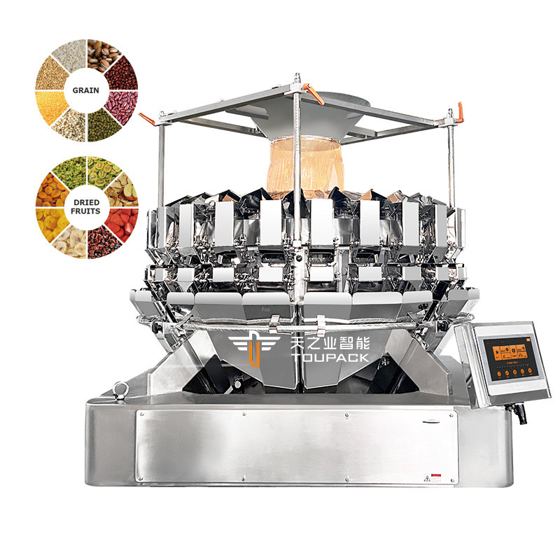 200g 500g Máquina de embalagem de grânulos Snacks Batatas fritas Raisins de arroz Grãos doces Nozes Biscoitos Amendoins Sementes Jujuba Máquina de embalagem