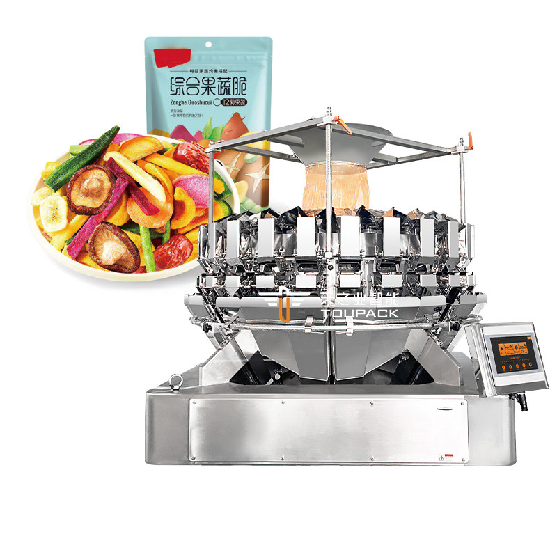 Multihead Pesador de Nozes Alimentos Frutas Secas Chocolate Feijão Frango Doce Biscoito Banana Chips Zipper Saco Embalagem Máquina