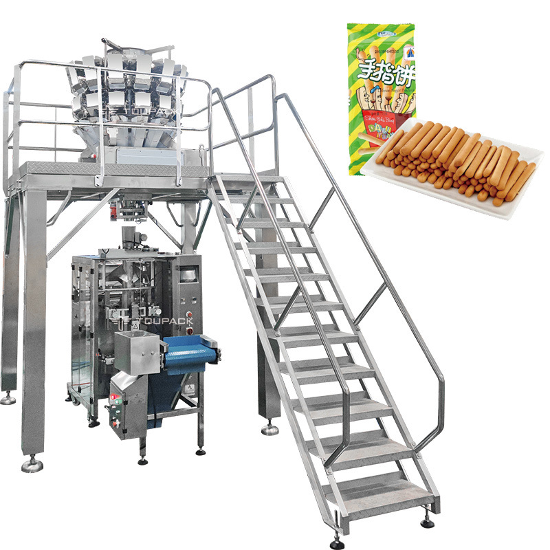 Máquina de Embalagem de Sachês de Snacks Totalmente Automática para Alimentos, Batatas Fritas, Pipoca, Embalagem Doypack com Injeção de Nitrogênio