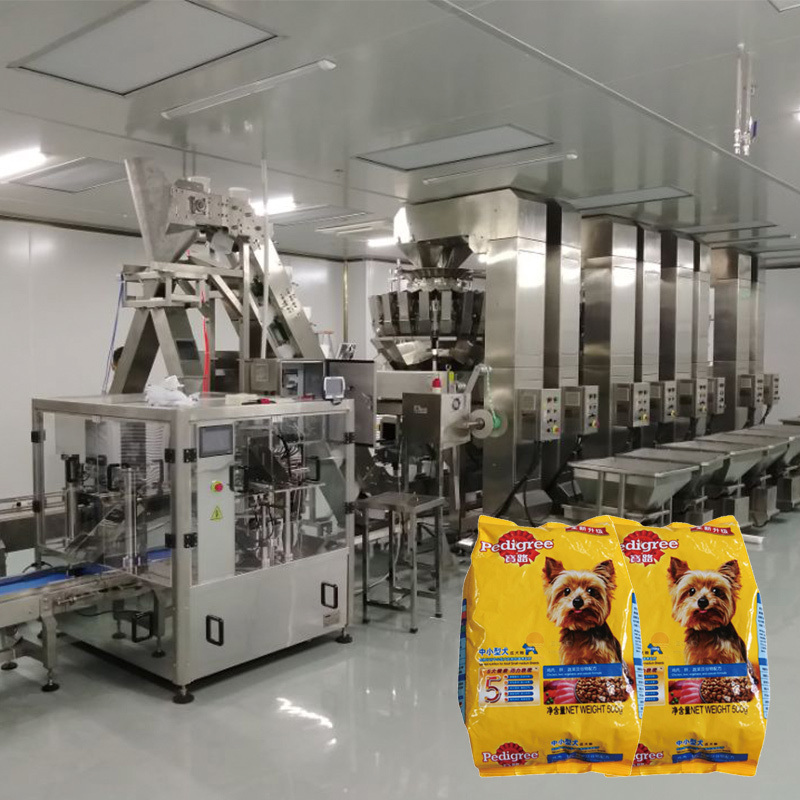 Máquina de Embalagem de Sachês de Snacks Totalmente Automática para Alimentos, Batatas Fritas, Pipoca, Embalagem Doypack com Injeção de Nitrogênio