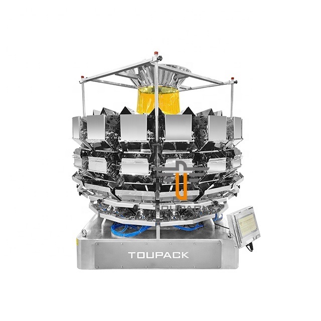 Máquina de embalagem automática de saladas de bolso de alta velocidade para 14 cabeças Máquina de embalagem de frutas secas multi-cabeça