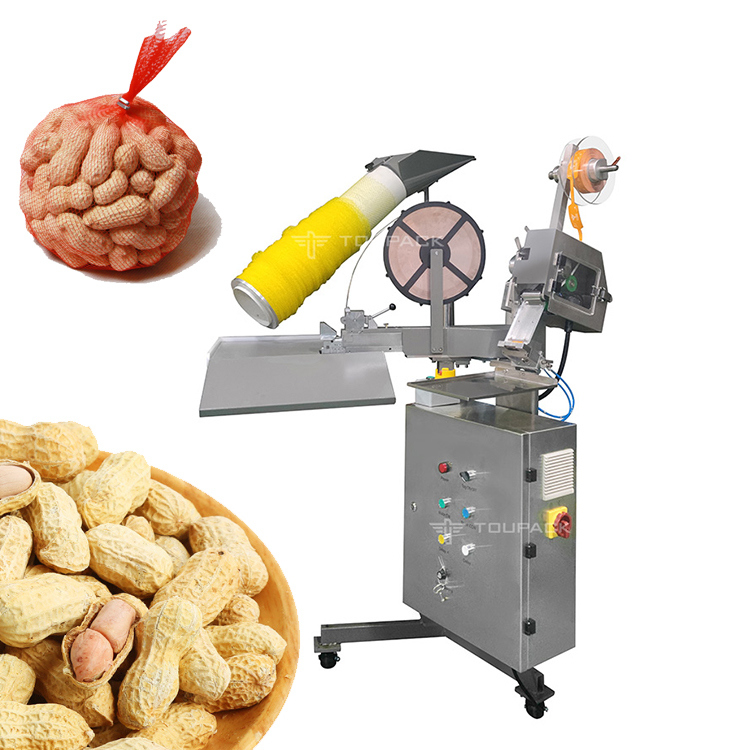 Semi-Automatic Net Bag Packing Machine with Stainless Steel 304/316 Construction 25-40 BPM Speed and 220V Operation