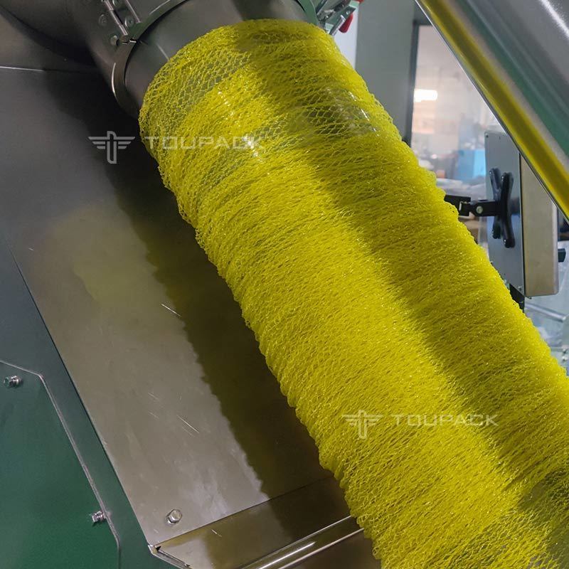 Semi-Automatic Net Bag Packing Machine with Stainless Steel 304/316 Construction 25-40 BPM Speed and 220V Operation