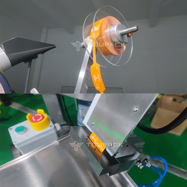 Máquina de embalagem de bolsas de frutas e vegetais em malha Máquina de embalagem de rede semiautomática