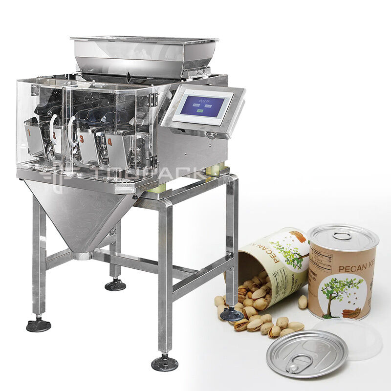 Linha linear de embalagem de pesadores Automática de embalagem de arroz açúcar sal feijão máquina de embalagem de grânulos Sistema de pesagem e embalagem