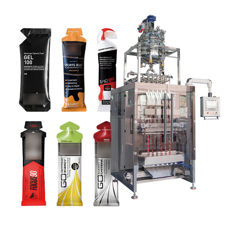 Máquina automática de embalagem de pasta líquida em saquinho pequeno de várias faixas, ensalada de mostarda, camarão, ostras e molho