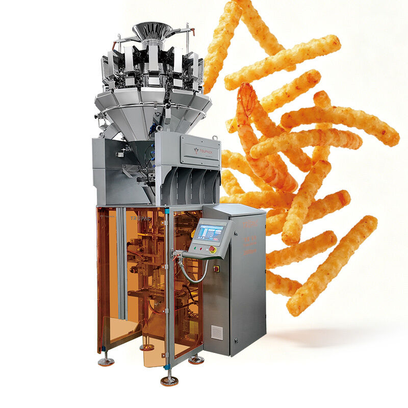 Sistema de embalagem de pesagem automática compacta para pequenos produtos 5-200g 20-200 sacos/min com design modular e controlo de alta precisão