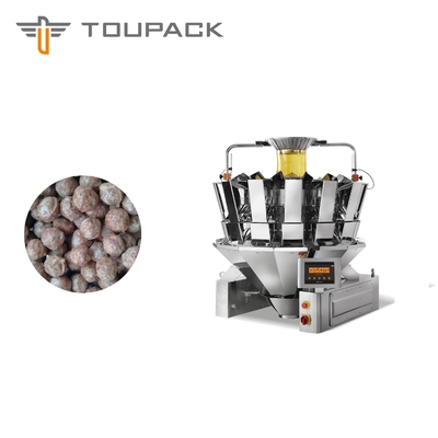Bola de carne congelada impermeável 500g da máquina de embalagem do pesador 1kg 5kg que pesa a máquina de empacotamento do alimento