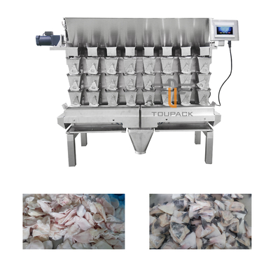 Três parafuso principal da camada 8 que alimenta o pesador de Multihead para alimento pegajoso fresco a carne Shredded
