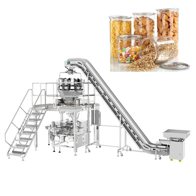 A máquina de enchimento automática do ODM engarrafou frascos enlata os doces soprados do alimento que embalam a máquina giratória da selagem do enchimento do copo