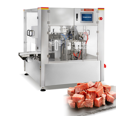 Máquina de embalagem giratória automática do vácuo do saco de Premade para a máquina de embalagem Pre-feita de selagem de enchimento do vácuo do saco da carne
