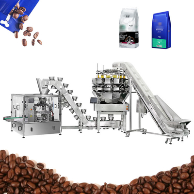 Enchimento automático do pesador principal quantitativo de Bean Bag Packing Machine With 14 Multihead do café