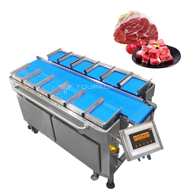 A carne giratória da máquina de empacotamento do saco de vácuo cuba o pesador do sistema Multihead do peso e de empacotamento