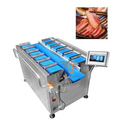 Cinturão de carne 12 cabeças Balança combinada linear para máquina de embalagem de carne curada