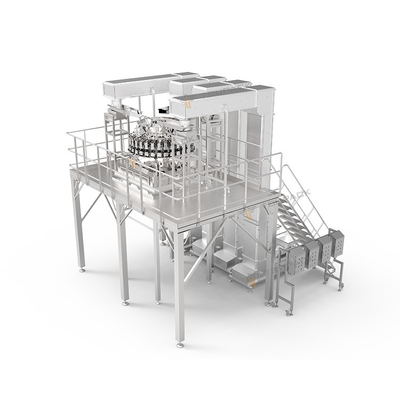 32 Pesador Máquina de enchimento automática Alimentos inflados Flocos de milho Batatas Batatas batatas fritas Nachos Nozes Máquina de embalagem