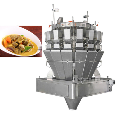 MCU 16 cabeça parafusos multi-cabeça pesador para alimentos pré-fabricados carne bovina curry carne fresca