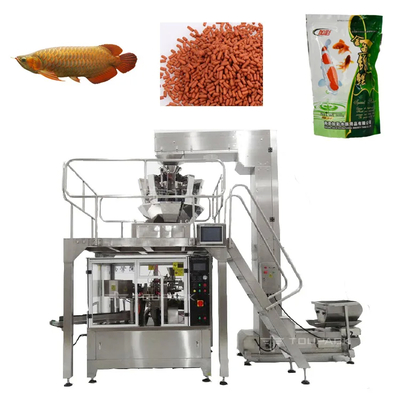 Máquina de embalagem de grânulos verticais totalmente automática Embalagem de alimentos para cães e gatos Embalagem de alimentos para peixes Tartarugas Pesagem de alimentos para animais