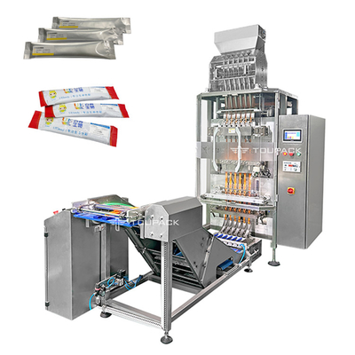 Sistema de pesagem de comprovação de embalagens de várias colunas Máquina de embalagem de saquetes de várias linhas Máquina de embalagem de saquetes com pesador de comprovação