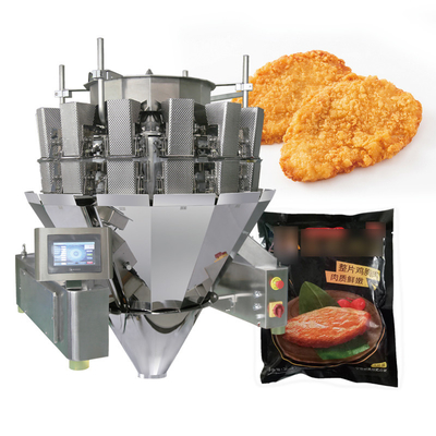 Personalização Máquina de embalagem de pesagem multi-cabeça de carne triturada inteligente Máquina de embalagem de enchimento de carne cortada