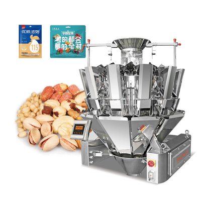 Máquina de embalagem de grânulos de pesagem de cabeça múltipla de biscoitos Máquina de embalagem secundária de alimentos para animais de estimação