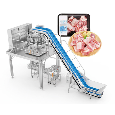 Linha de embalagem de caixas quantitativas de carne de porco fresca congelada e eficiente personalizada