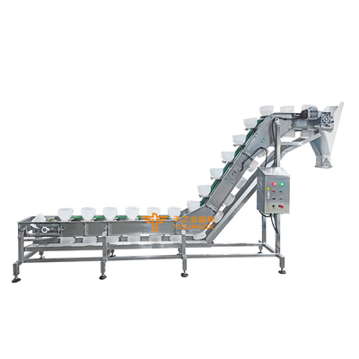 Máquinas de transporte de tipo de tigela Elevador de tipo Z de aço inoxidável Elevador inclinado de tigela para transporte de carne alimentos congelados