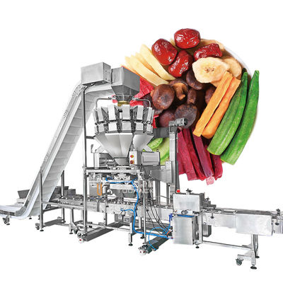 Máquina de embalagem automática de saladas de bolso de alta velocidade para 14 cabeças Máquina de embalagem de frutas secas multi-cabeça