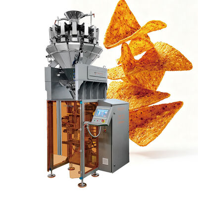 Máquina automática de pesagem e embalagem de snacks para batatas fritas, nozes, grânulos de doces 5-200g Linha de embalagem de sensores digitais de alta velocidade