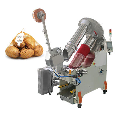 Máquina automática de recorte de rede para embalagem de saco de malha de frutas cítricas, batata e cebola