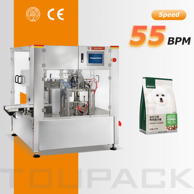 Máquina automática de embalagem Doypack para salgadinhos de caju, amêndoa e amendoim