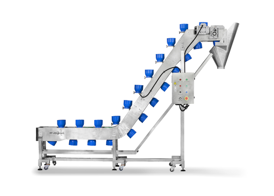 SUS304 1.5m3/h 0.8L PP rolam transporte do elevador da carne