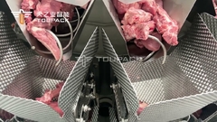 Pesador automático da combinação do alimentador de parafuso que enche a máquina de embalagem pegajosa da carne do alimento