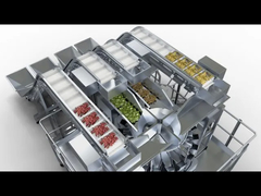 Máquina de embalagem pesadora multicabeças para produtos misturados de frutas secas 4 em 1